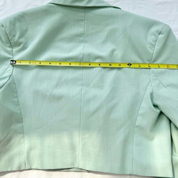 Bershka Blazer Sage Green Classy Cropped Size Small - Picture 10 of 16